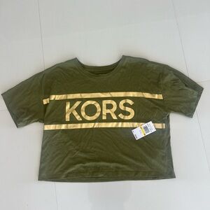 Michael Kors Kids Olive and Gold Tee